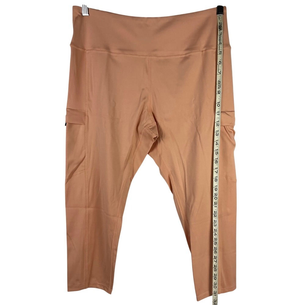 C&C California XL Coral Pink High Waist Capri Leggings with Pockets